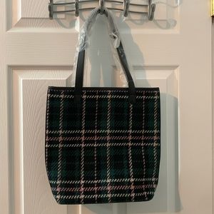Ann Taylor Flannel Tote Purse